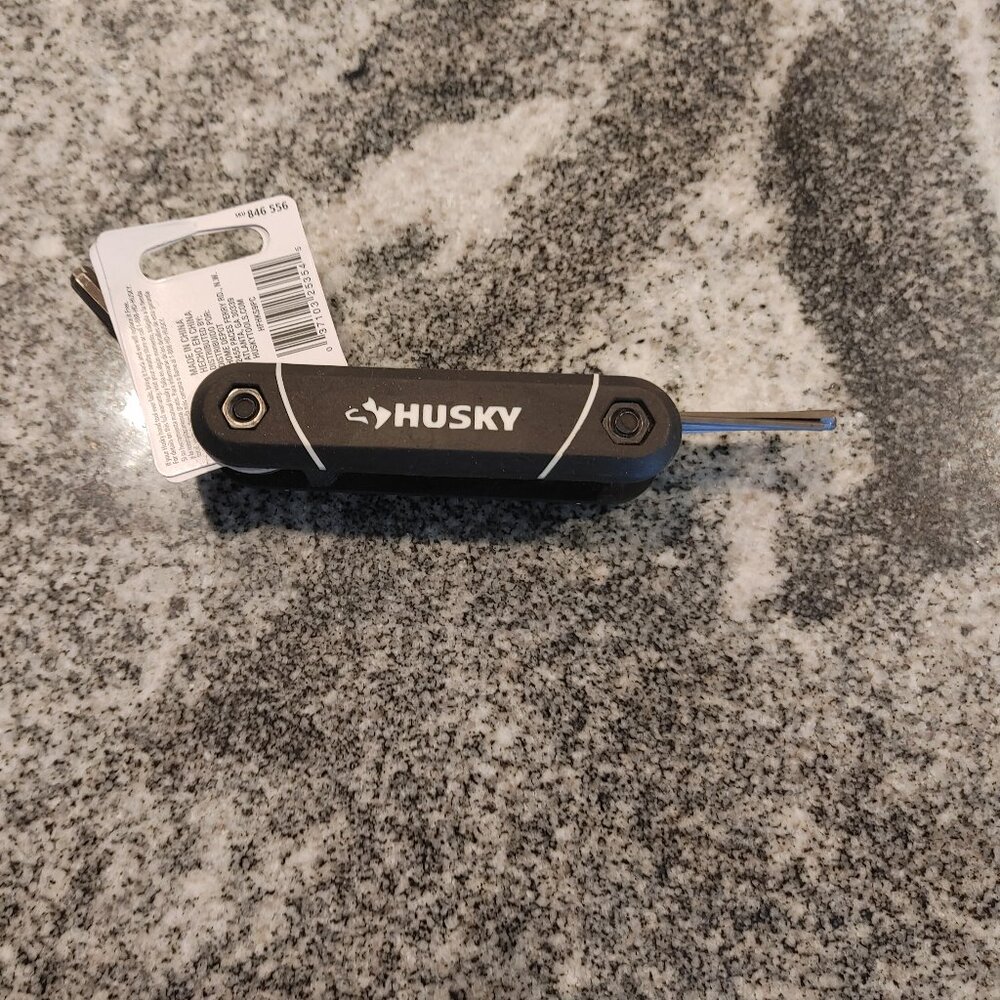 Husky 9 piece folding  key set  - hex key set.